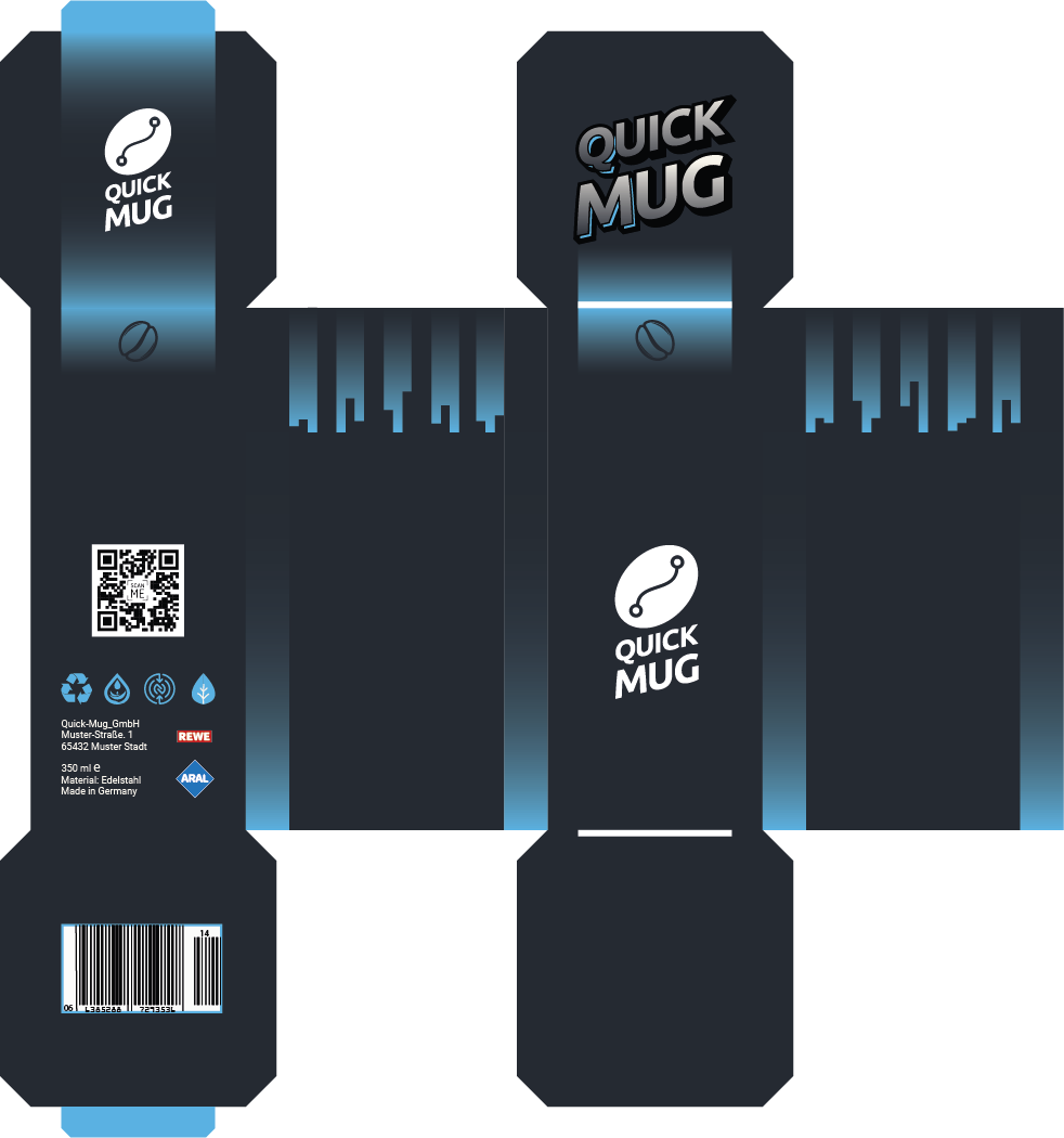 Verpackungsnet mit allen Seiten — Layout, Typografie, Barcodes und Claims